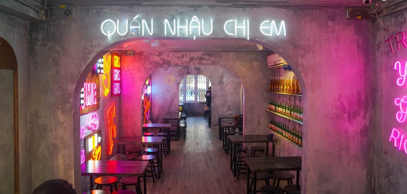 Báo giá thi công quán nhậu tại Đà Nẵng năm 2026 uy tín, giá thị trường 6 quan nhau chi em oc nang 1 scaled e1650340721579
