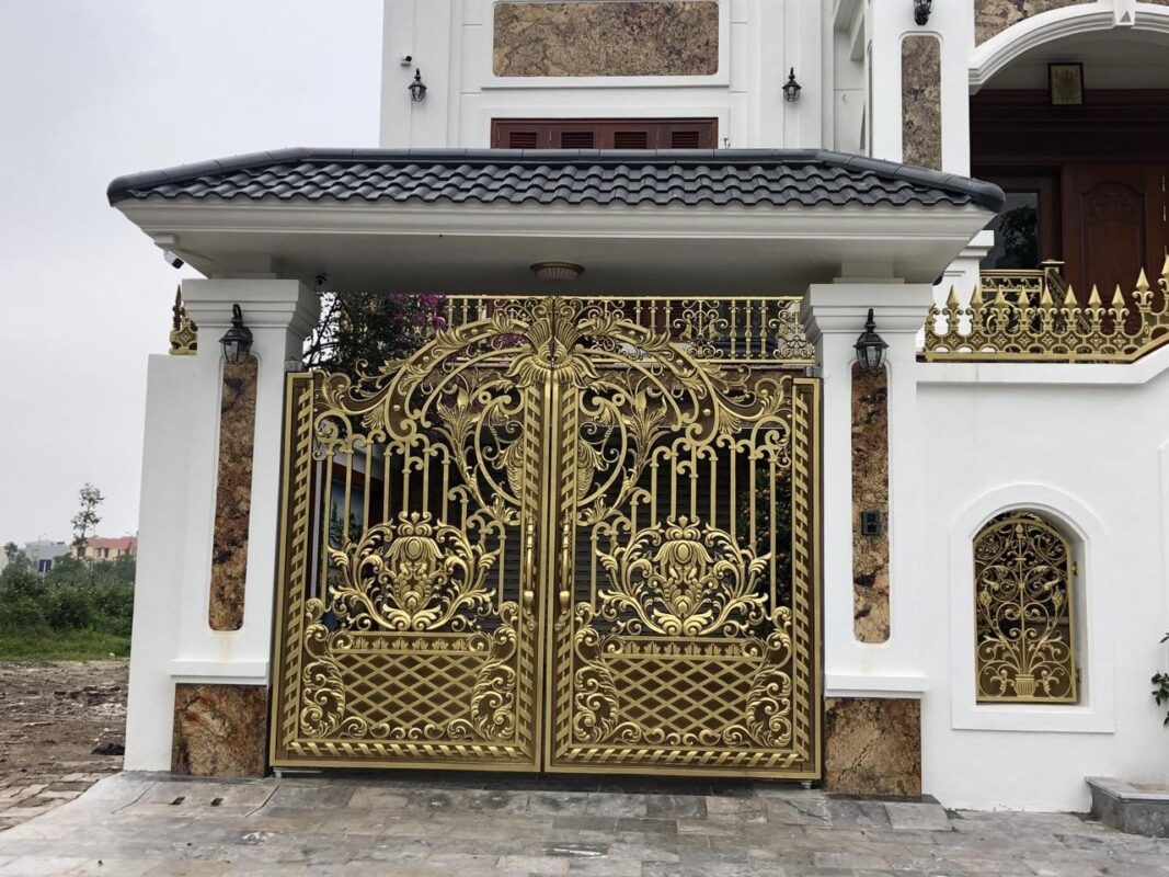 Báo giá thi công cổng nhôm đúc tại Đà Nẵng 7 cong nhom duc 2 canh dep nhat 2020 9